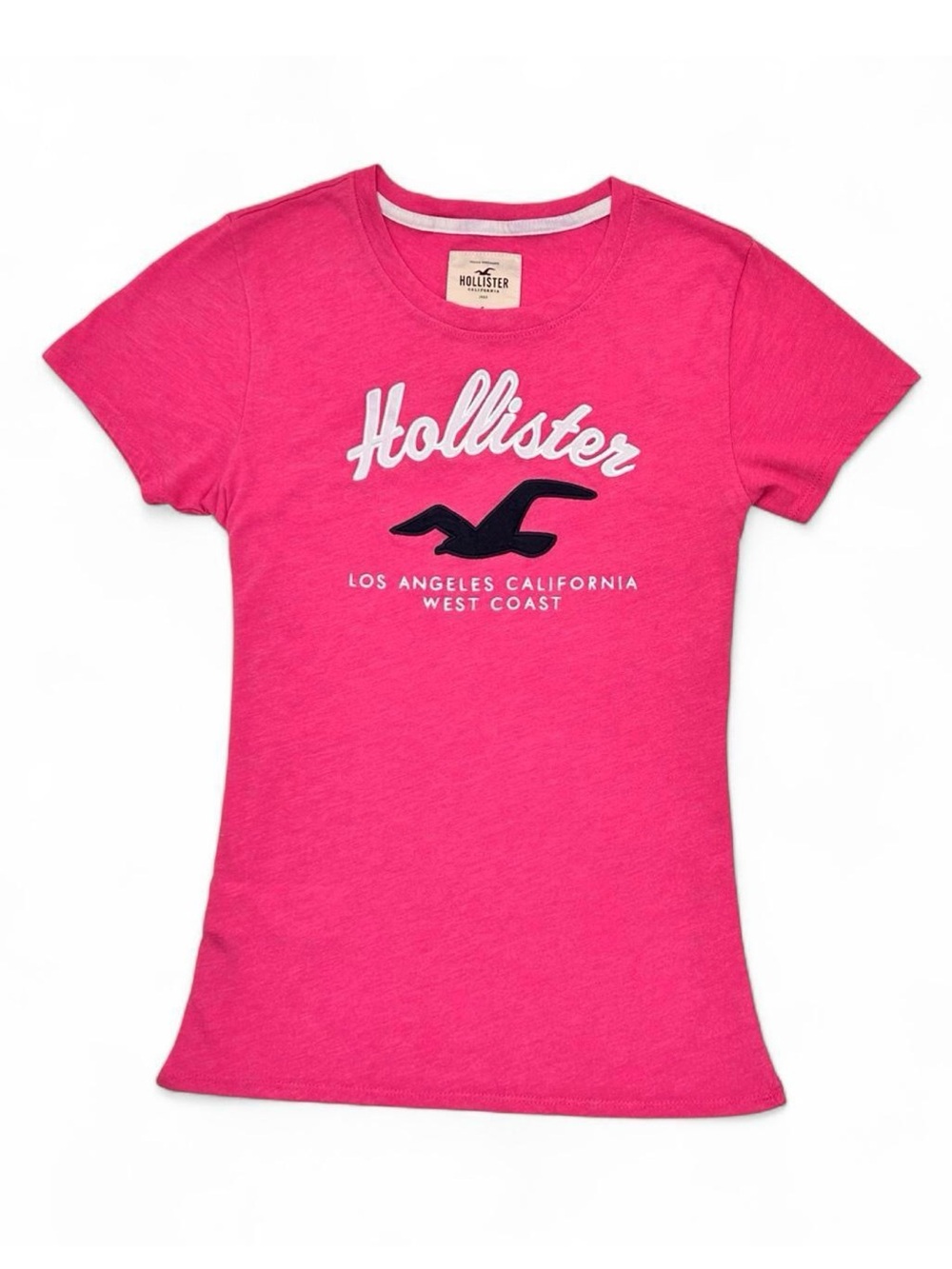 Y2K 2000s Hollister Pink Graphic Logo T-Shirt